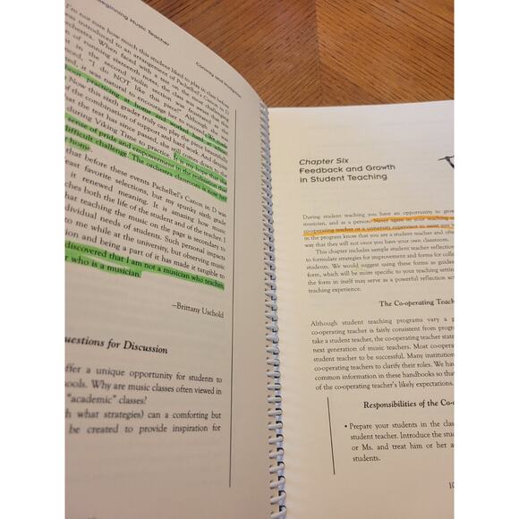 HANDBOOK FOR THE BEGINNING MUSIC TEACHER By Colleen M. Conway spiral PB book - Picture 4 of 7